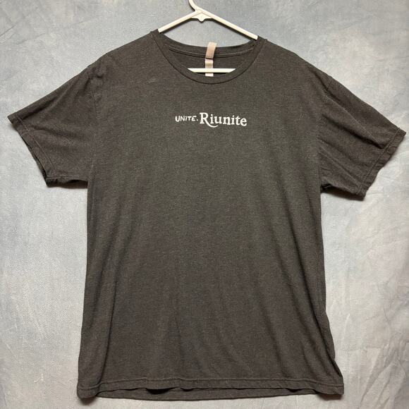 Unite. Riunite Shirt Cozy Soft Next Level XL Short Sleeve Gray Skater Grunge - Picture 1 of 9